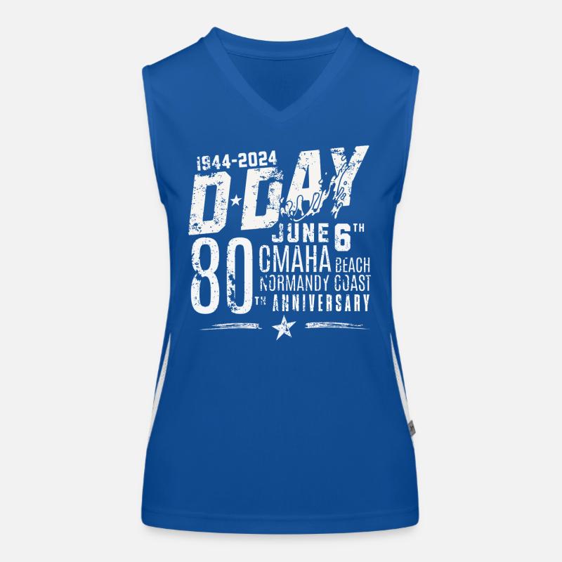 D Day Omaha Beach 80th 2024 Débardeur respirant contrasté Femme