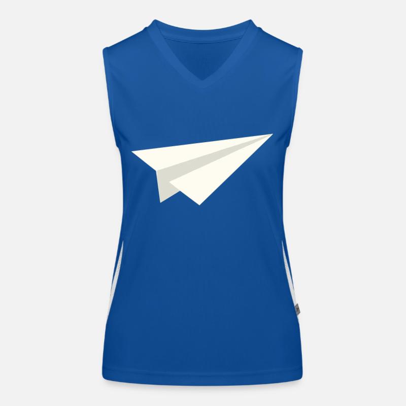 Classique d'avion de papier Débardeur respirant contrasté Femme
