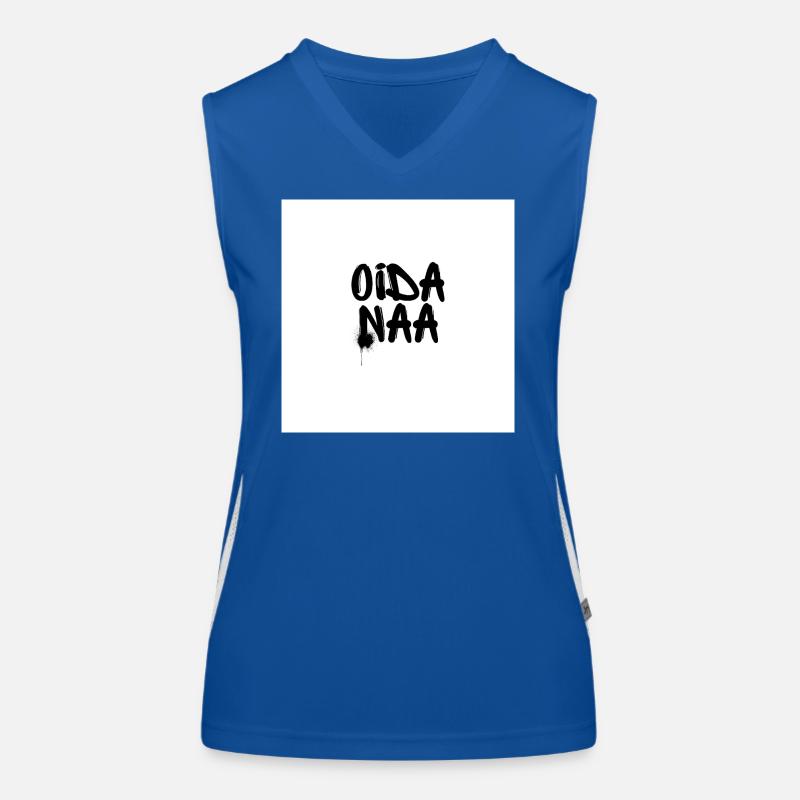 Oida Naa - Wiener Sprüche Funktionelles Kontrast-Tank Top für Frauen