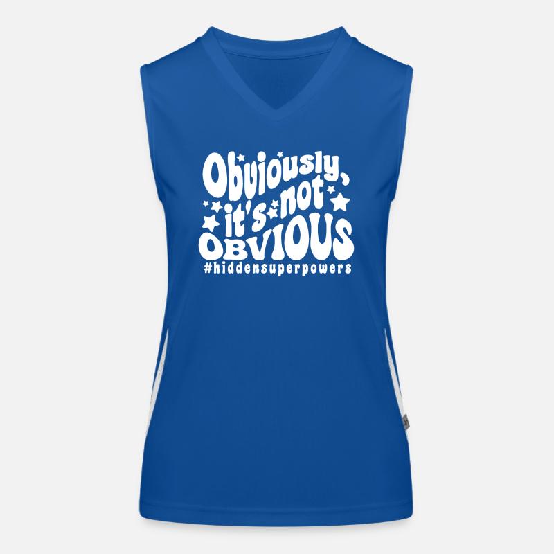 Obviously, it's not obvious (super powers) Women's Functional Contrast Tank Top