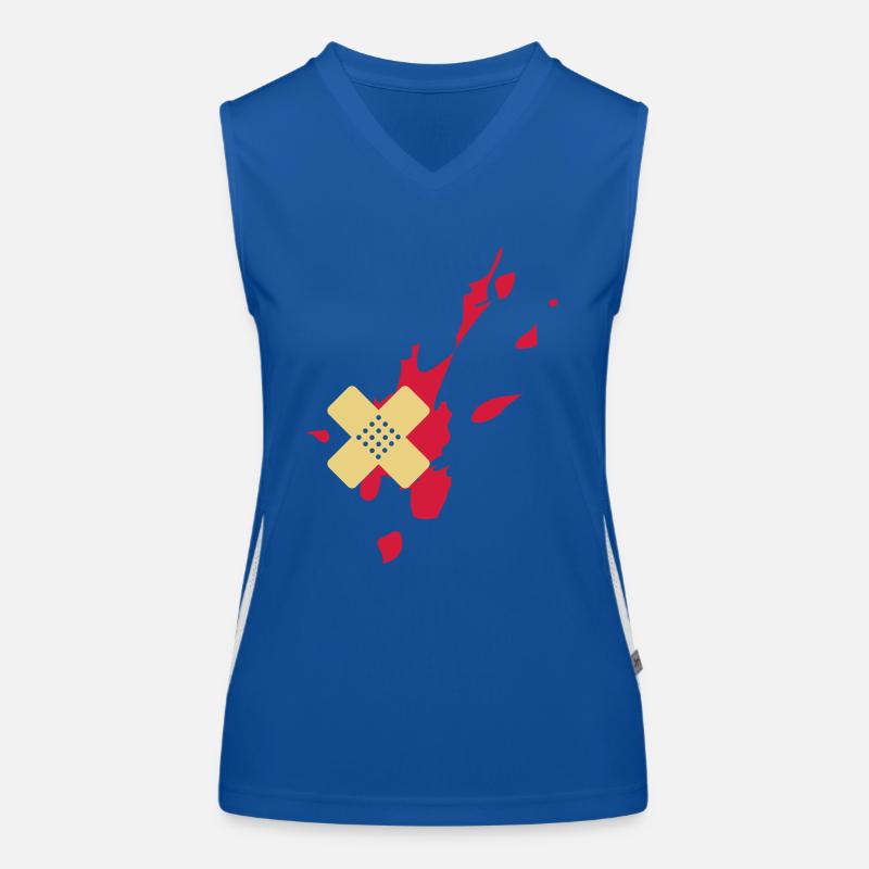 Paving blood spatter 2c Women's Functional Contrast Tank Top