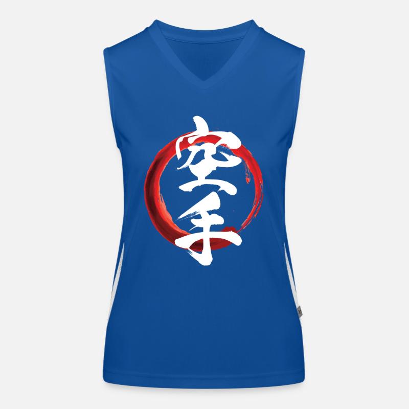 Karate - Calligraphy Women's Functional Contrast Tank Top