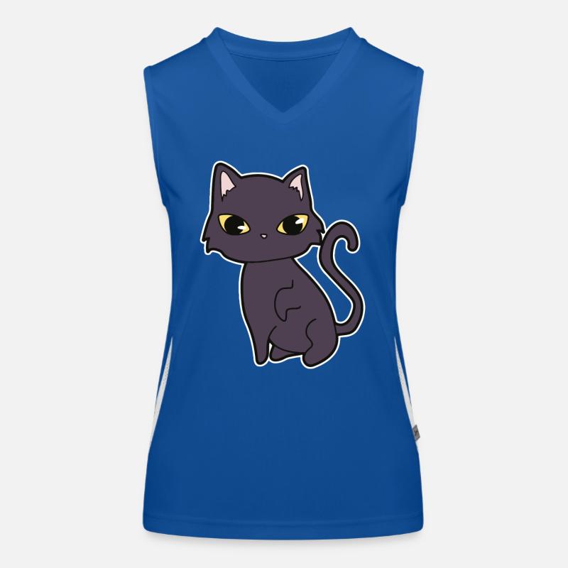 Chat noir Débardeur respirant contrasté Femme