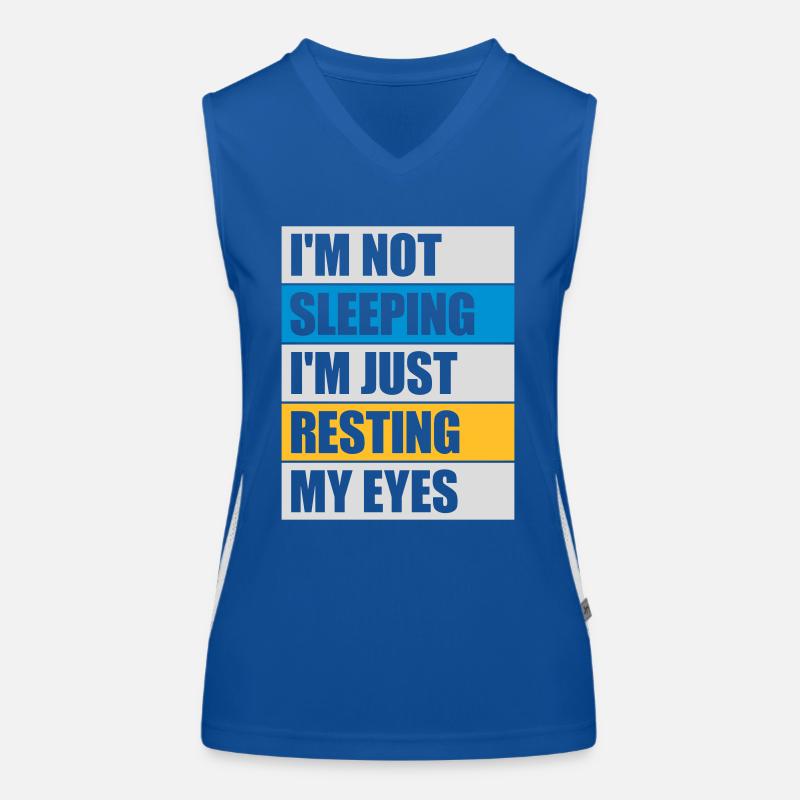 im not sleeping Quote Women's Functional Contrast Tank Top
