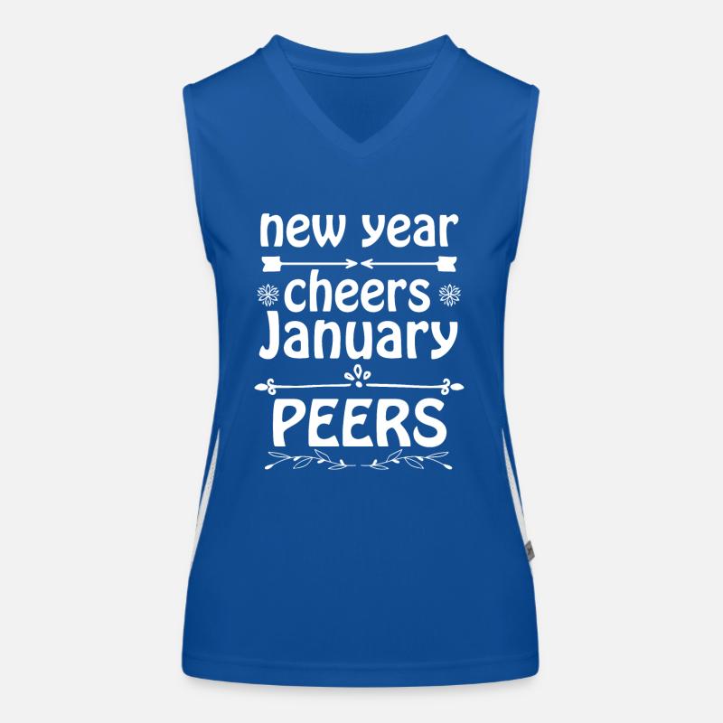 Neujahrsjubel Januar Peers Funktionelles Kontrast-Tank Top für Frauen