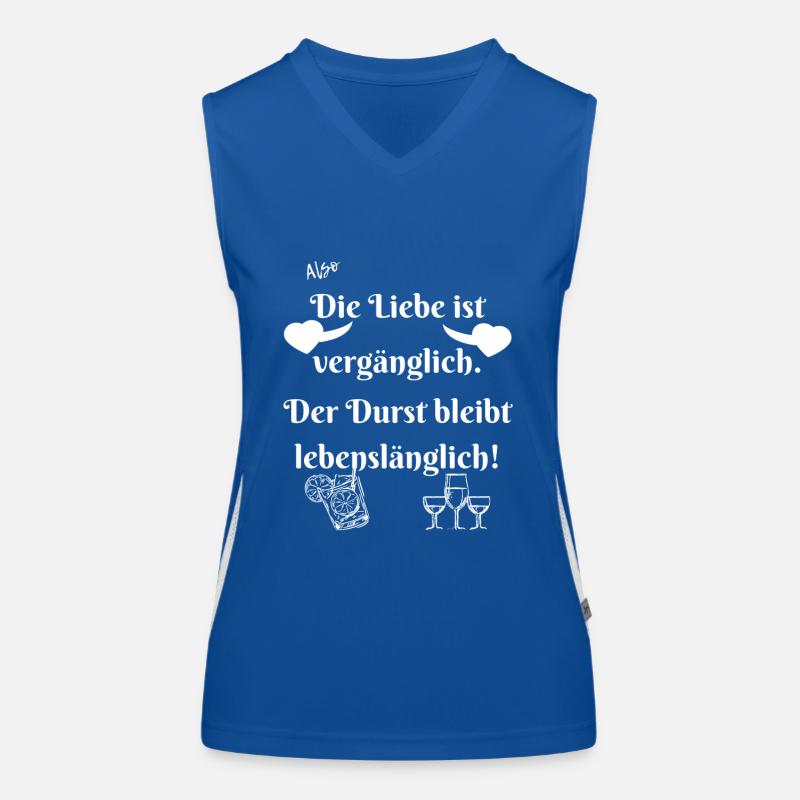 Durst bleibt lebenslänglich. Funktionelles Kontrast-Tank Top für Frauen