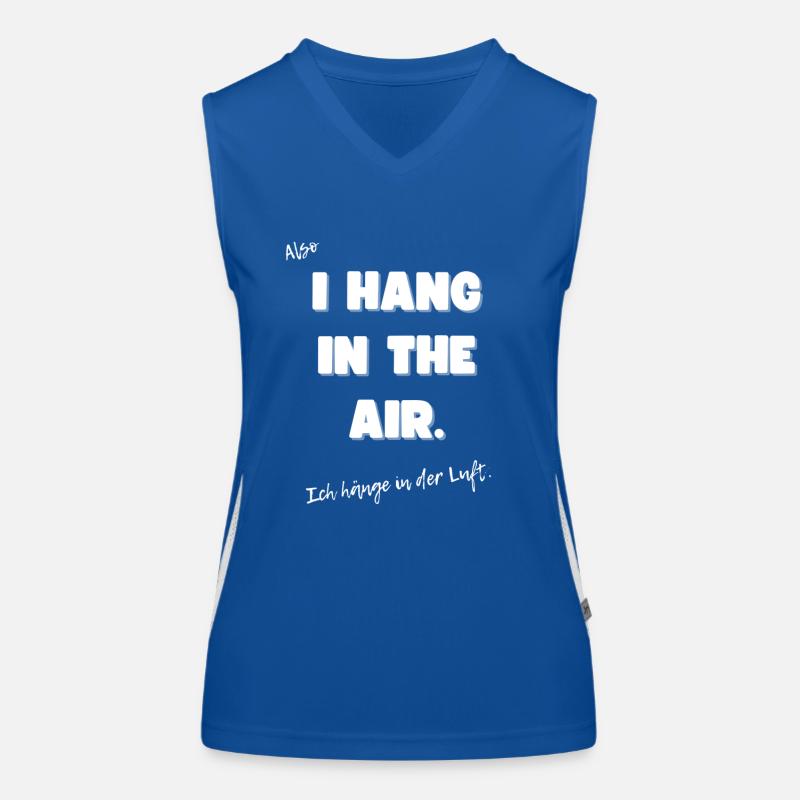 Ich hänge in der Luft. Funktionelles Kontrast-Tank Top für Frauen