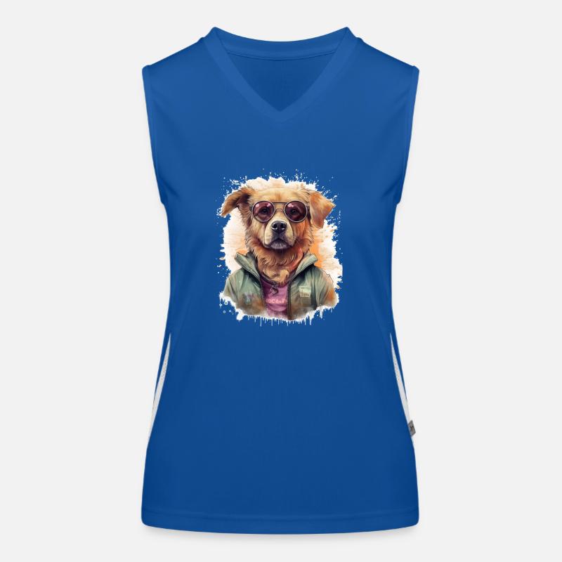 Chien Débardeur respirant contrasté Femme