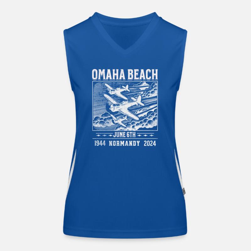 D Day June 6th Omaha beach Women's Functional Contrast Tank Top