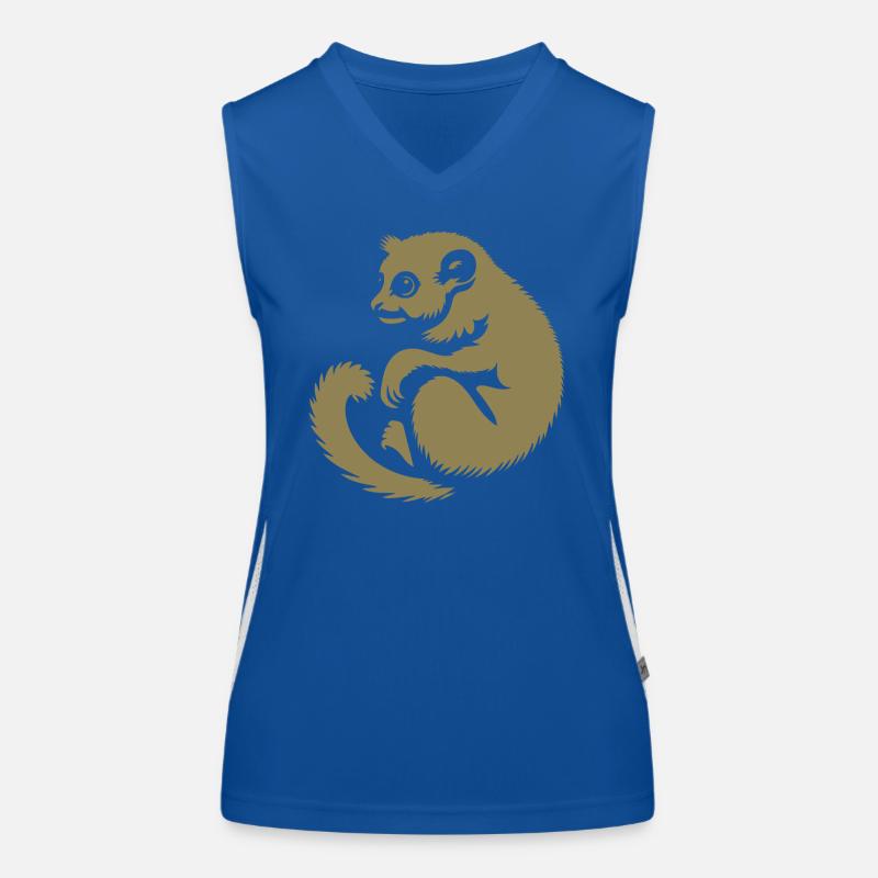 Loris Slowlori Silhouette Mammal Women's Functional Contrast Tank Top