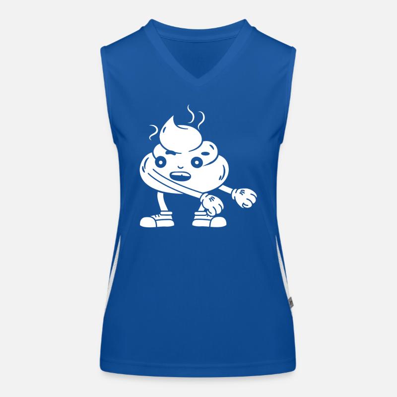 Drôle de tas de caca dansant Débardeur respirant contrasté Femme