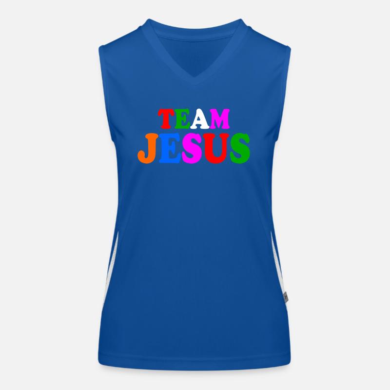 Team jesus Funktionelles Kontrast-Tank Top für Frauen
