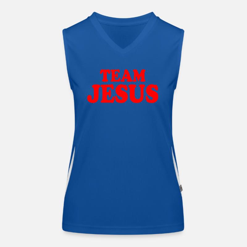 Team jesus Funktionelles Kontrast-Tank Top für Frauen