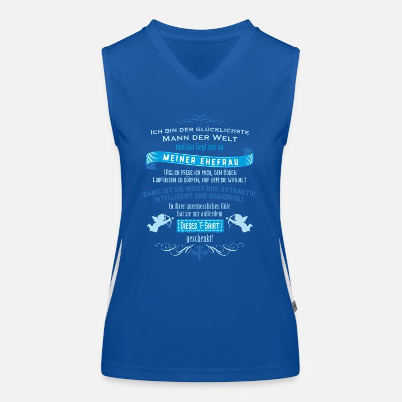 Der glücklichste Mann-01 Funktionelles Kontrast-Tank Top für Frauen