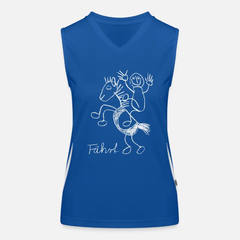 Pferd, Fährt Funktionelles Kontrast-Tank Top für Frauen