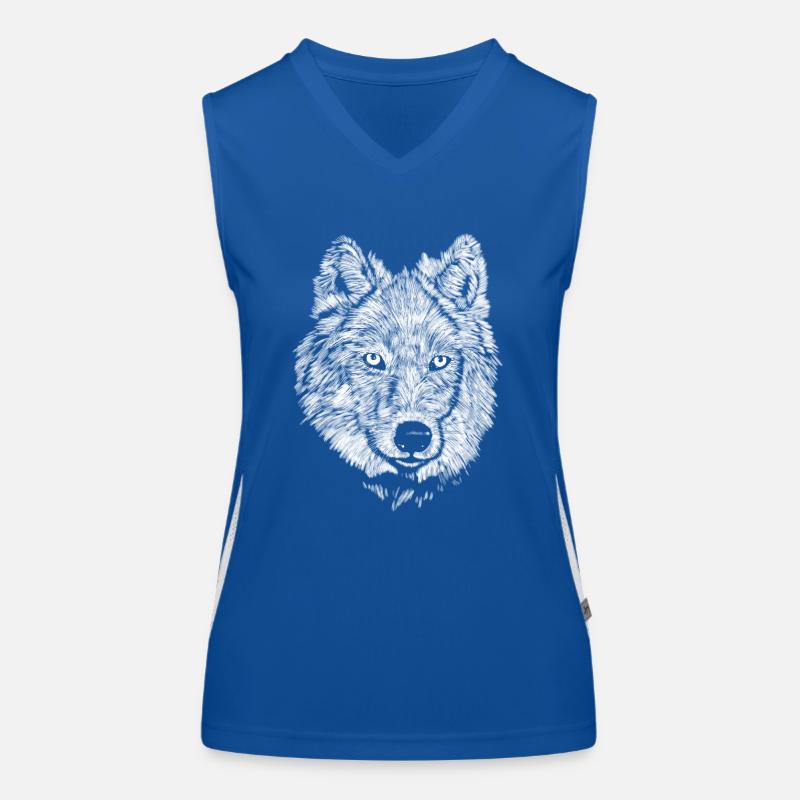 wolf Funktionelles Kontrast-Tank Top für Frauen