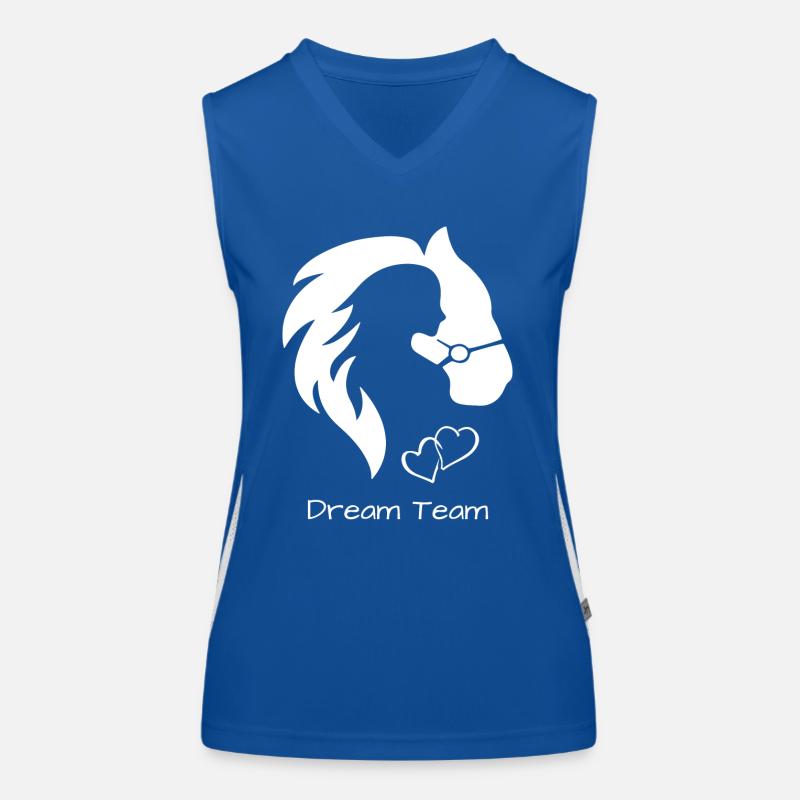 Pferd mit Mädchen Funktionelles Kontrast-Tank Top für Frauen