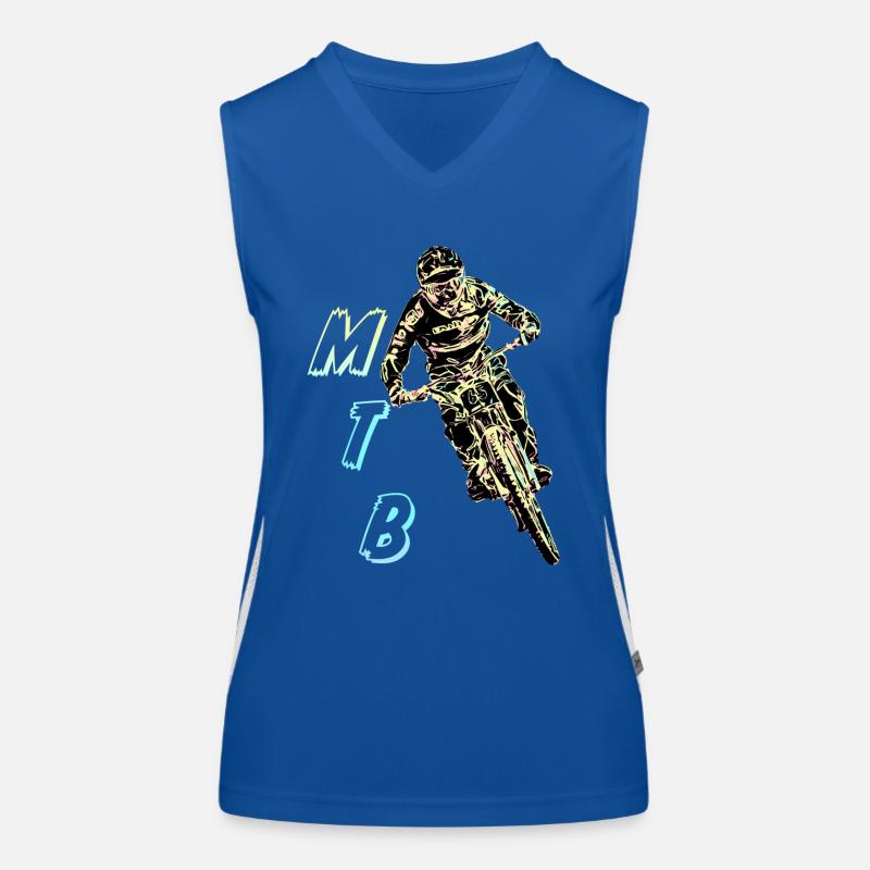 MTB-Abfahrt Funktionelles Kontrast-Tank Top für Frauen