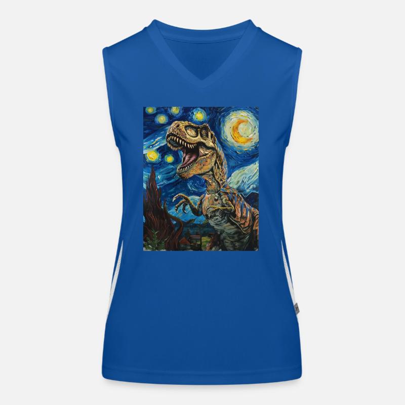 T-Rex Dino Débardeur respirant contrasté Femme