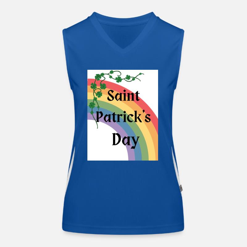 Fête de la Saint-Patrick avec arc-en-ciel Débardeur respirant contrasté Femme