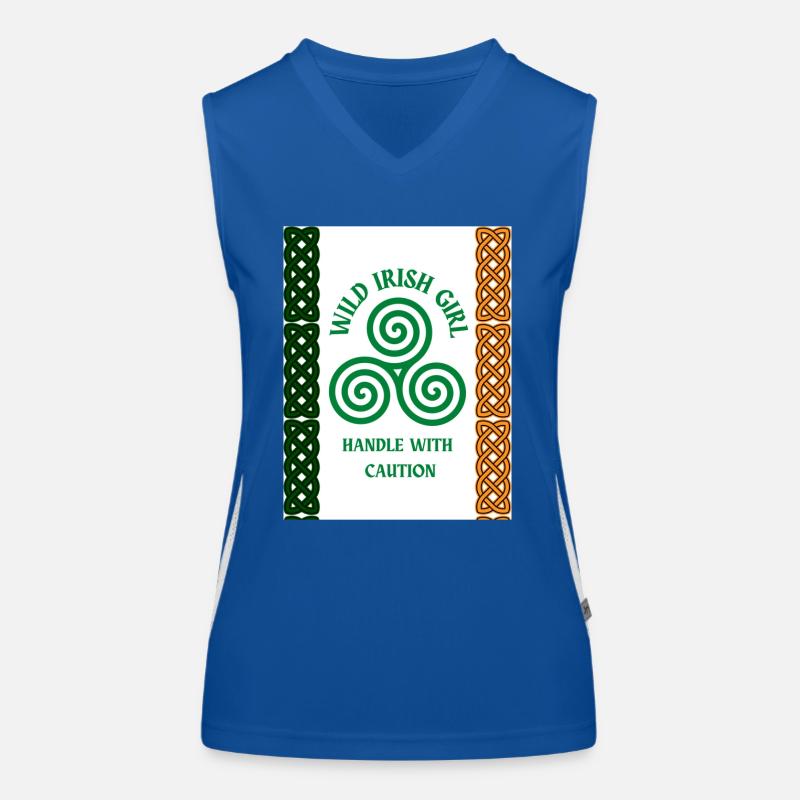 Wildes irisches Mädchen Funktionelles Kontrast-Tank Top für Frauen