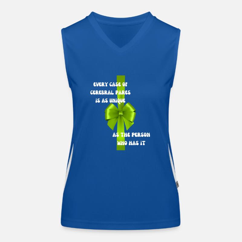 CP-Unique - Women's Functional Contrast Tank Top - royal/white