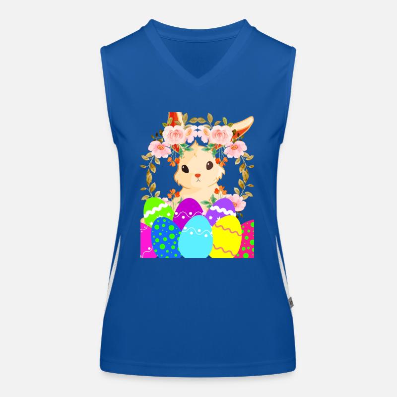 6 - Women's Functional Contrast Tank Top - royal/white