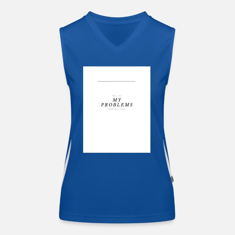 My Problems Lettering Women's Functional Contrast Tank Top