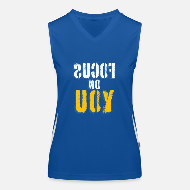 Konzentriere dich auf dich Funktionelles Kontrast-Tank Top für Frauen