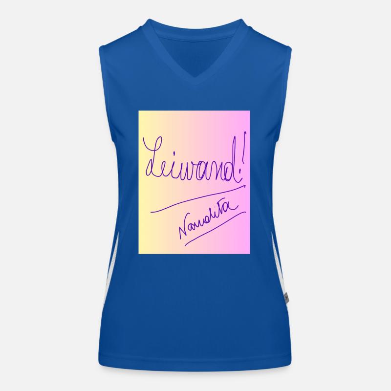 LEIWAND Débardeur respirant contrasté Femme