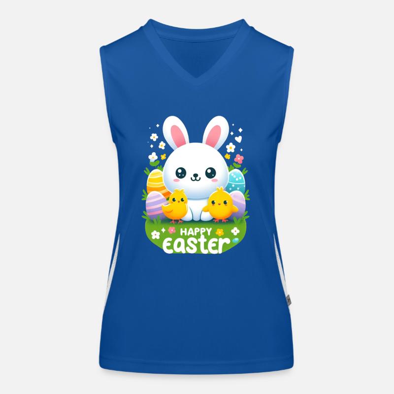 Happy Easter bunny Women's Functional Contrast Tank Top