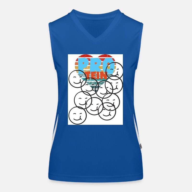Protein. Protein. Funktionelles Kontrast-Tank Top für Frauen