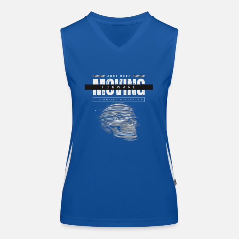 Forward Momentum: Just Keep Moving Forward T-Shirt Funktionelles Kontrast-Tank Top für Frauen