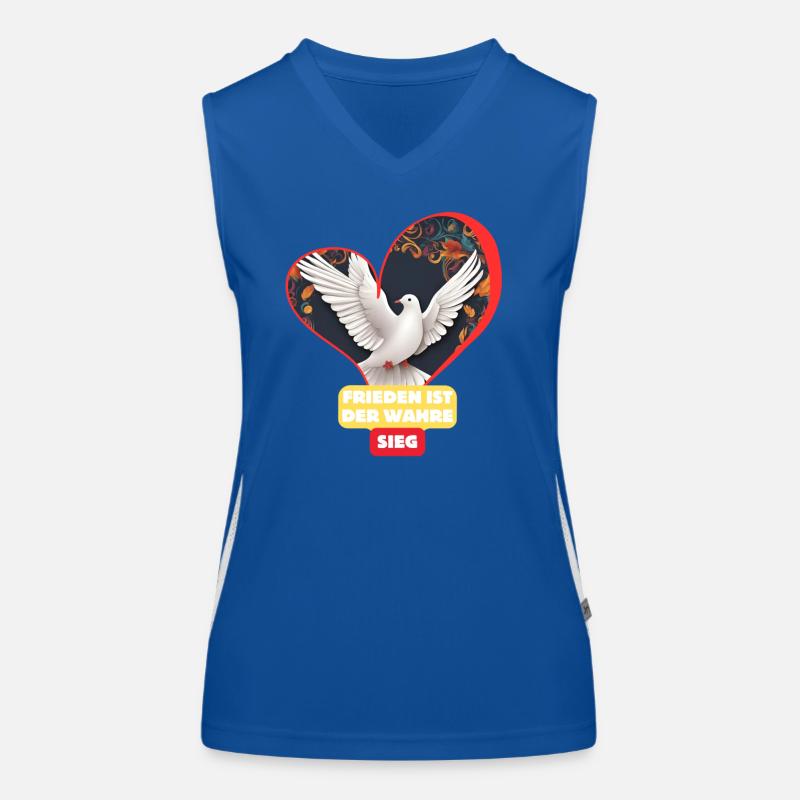 Frieden ist der wahre Sieg ! Funktionelles Kontrast-Tank Top für Frauen