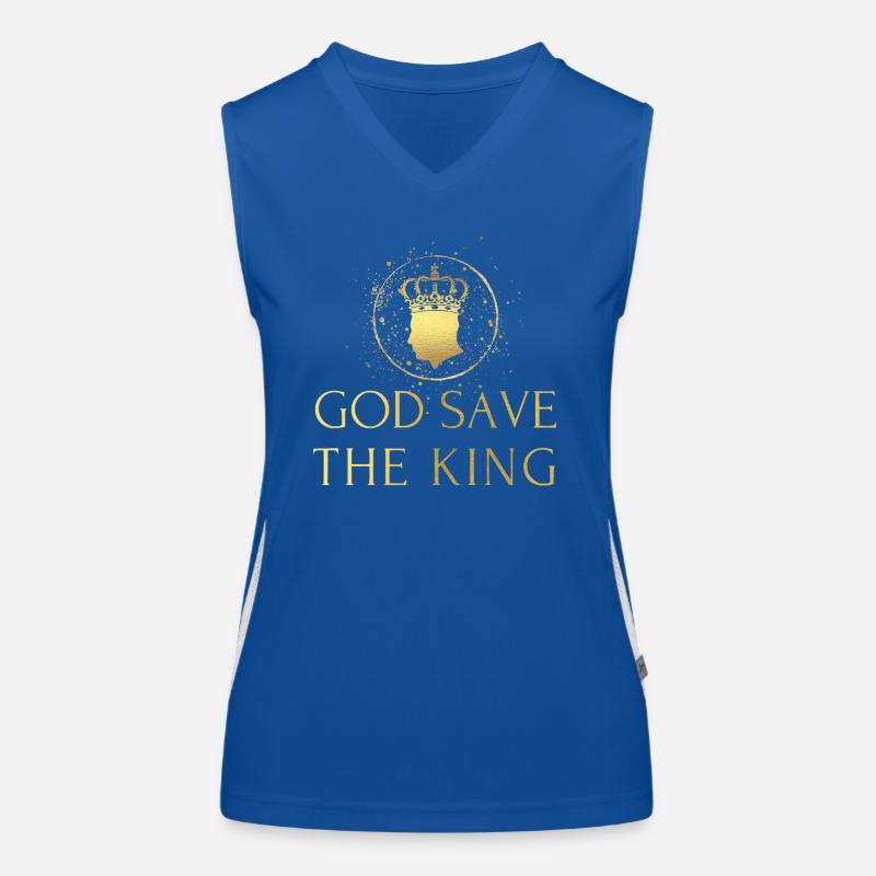 British King Coronation Charles England Flag Women's Functional Contrast Tank Top