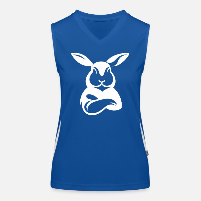 Lapin avec silhouette de bras croisés Débardeur respirant contrasté Femme