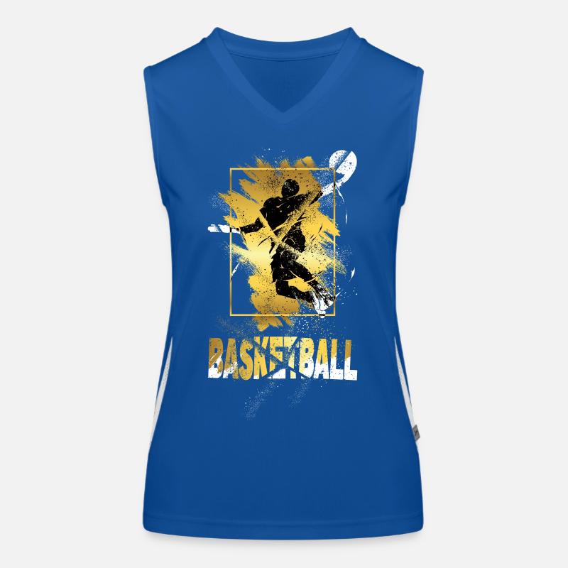 Basketteur Basketteur Dunking Gold Splash Débardeur respirant contrasté Femme
