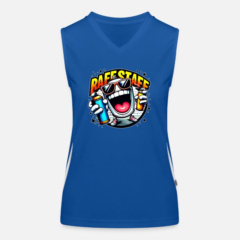 Lachende Spraydose Sprayer Graffiti - raffstaff ® Funktionelles Kontrast-Tank Top für Frauen