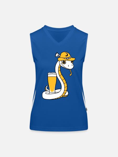bier bayern alkohol saufen party feier - Funktionelles Kontrast-Tank Top für Frauen - Royal/Weiß - Vorne