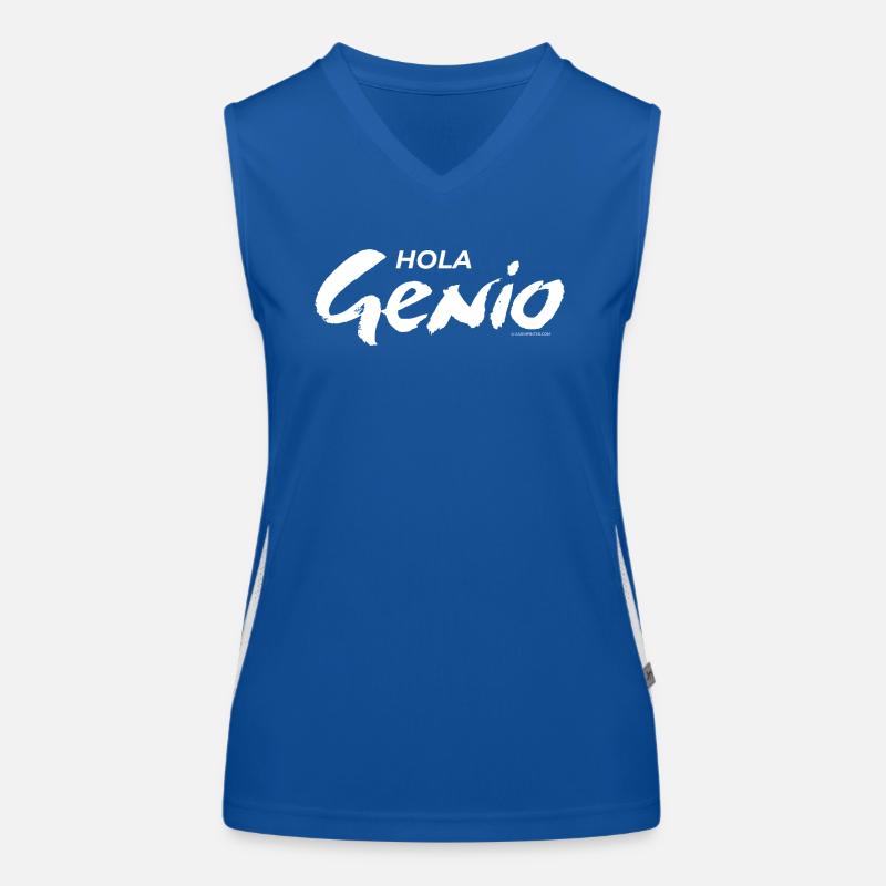 Hello Genius (weiß) Funktionelles Kontrast-Tank Top für Frauen