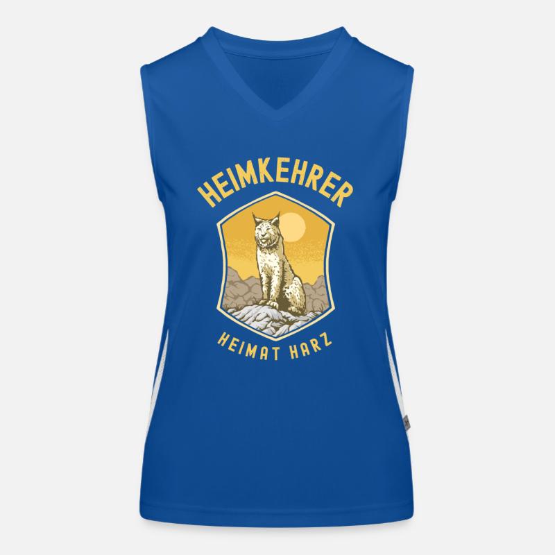 Heimkehrer Luchs | Heimat Harz Funktionelles Kontrast-Tank Top für Frauen
