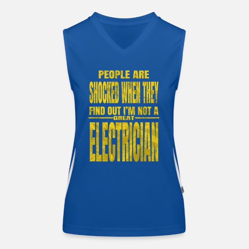 present electronics socket prop bday fun Women's Functional Contrast Tank Top