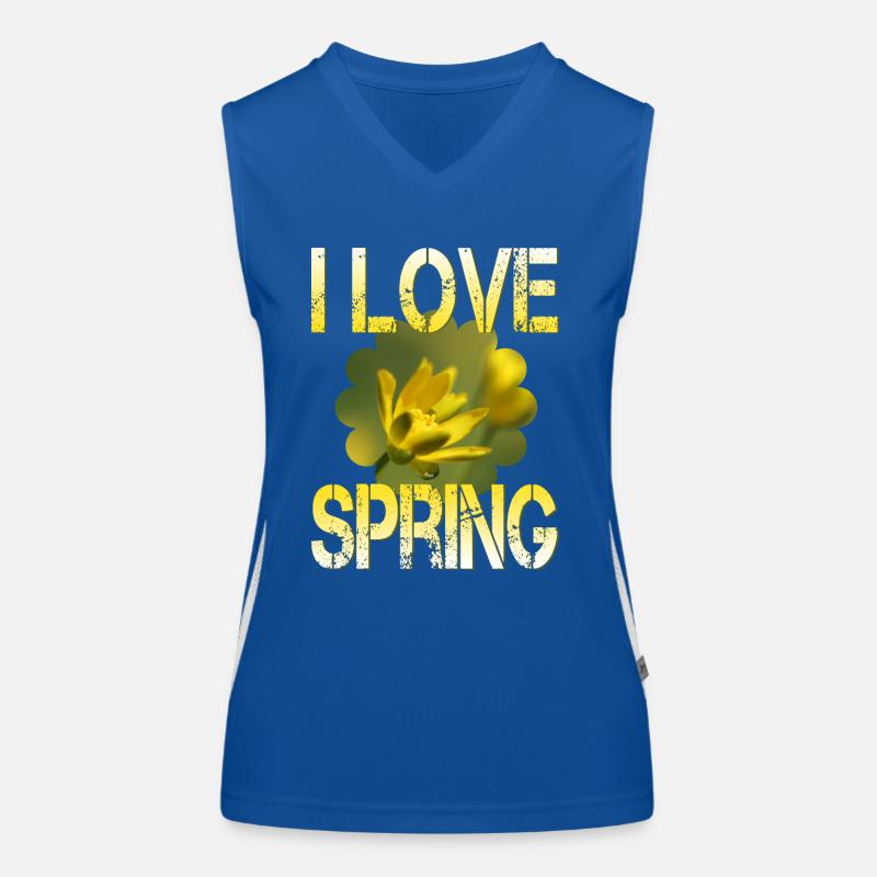 J’adore le printemps Frühling Débardeur respirant contrasté Femme