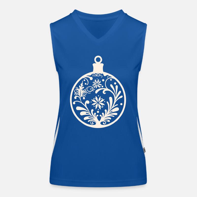 Weihnachtskugel Deko Funktionelles Kontrast-Tank Top für Frauen