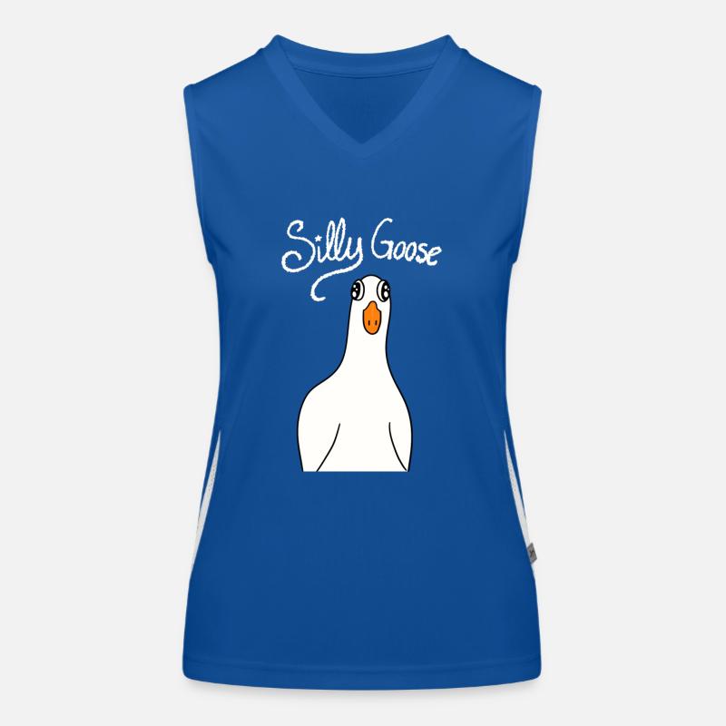 Lettrage blanc Silly Goose Débardeur respirant contrasté Femme