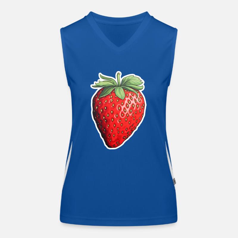 Fraise simple Débardeur respirant contrasté Femme