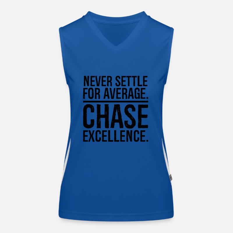 Ne vous contentez jamais d’une poursuite moyenne Débardeur respirant contrasté Femme