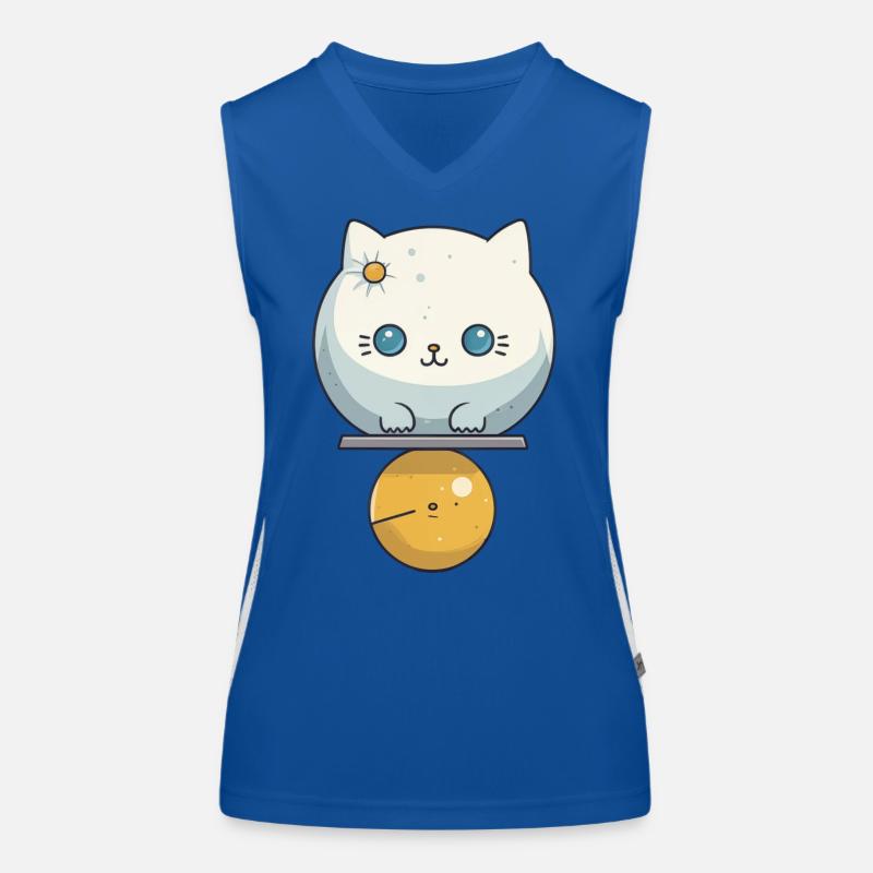 Illustration de chat mignon Débardeur respirant contrasté Femme