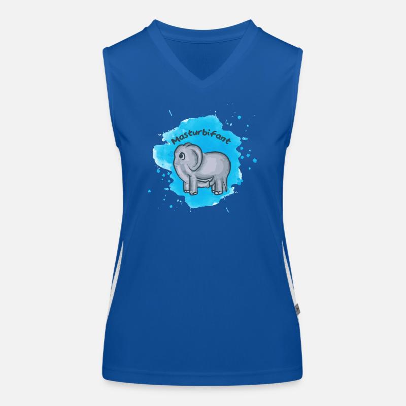 Masturbifant – Der freche Elefant Funktionelles Kontrast-Tank Top für Frauen