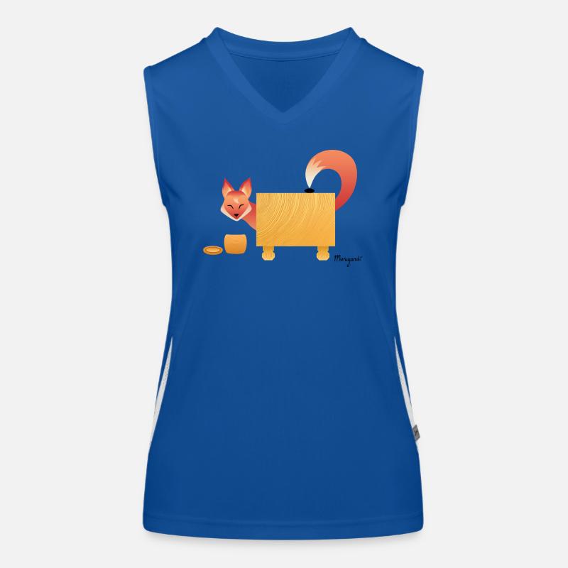 Piccola volpe sfacciata Top sportivo da donna in contrasto cromatico